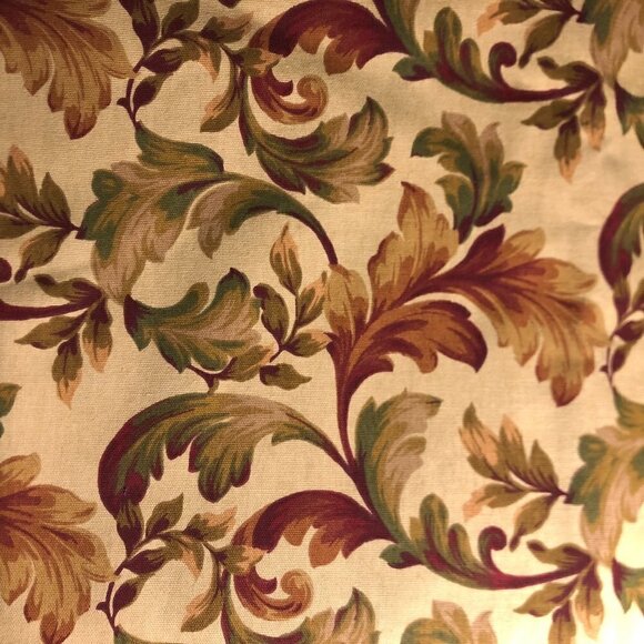 🛒 $15 Home Decorative Fabric Upholstery Material Burgundy Large Floral #714 - Picture 1 of 3